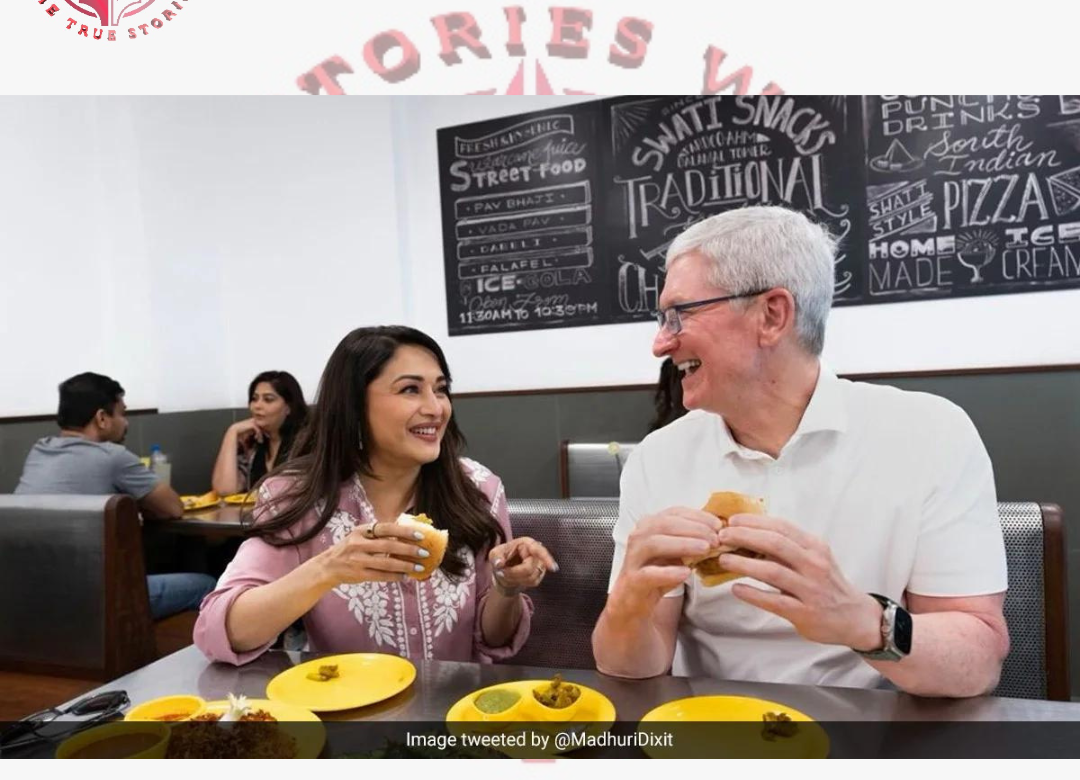 Apple CEO and Madhuri Dixit