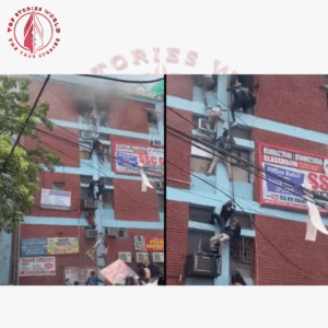 Fierce fire broke out in the coaching center of Mukherjee Nagar, students jumped from the window with the help of rope